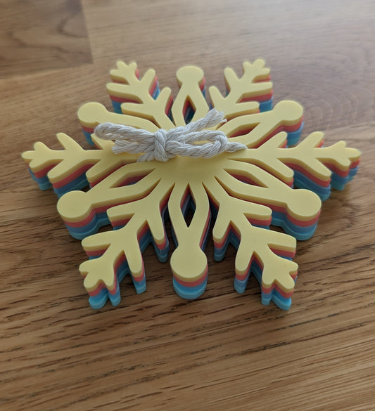 Snowflake Coaster Set Pastel  (4 Pack)
